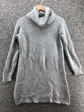Philosophy Sweater Dress Republic Clothing Gray Womens Sz M Long Sleeve Funnel