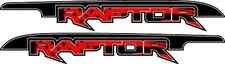 2-Ford Raptor SVT F150 Distressed Flag Bedside Vinyl Graphics Decals Avery RED