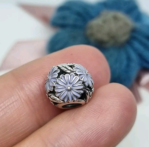 Original Pandora Charm Lavendel Emaille Gänseblümchenwiese 💕 S925 ALE
