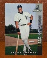 1997 FIELD OF VISION FRANK THOMAS PINNACLE BASEBALL CARD PACK TO PENNY SLEEVE