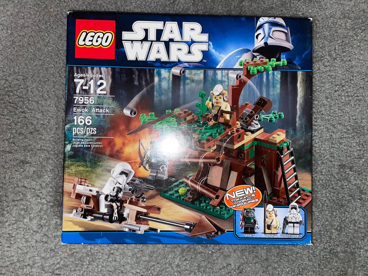 Lego 7956 Star Wars Ewok Attack Tokkat & Logray figures