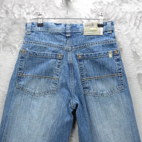 Southpole Jeans Boys 14 Blue Wide Leg Baggy Skater Hip Hop Y2K Youth - Picture 16 of 20