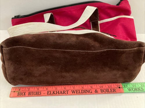 Master-Piece MSPC Tote Bag, Magenta Nylon & Brown Suede Leather, Made In Japan - Picture 17 of 22