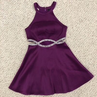 purple halter homecoming dress 2023 Sexy Homecoming Dress – DressesTailor
