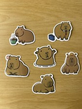 Capybara Stickers, cute and fun stickers, brand new, set of 6