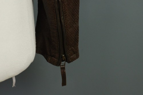 ALL SAINTS Spitaflields Specialist Brown Only Clean Leathert Biker Jacket Sz 10 - Picture 15 of 20