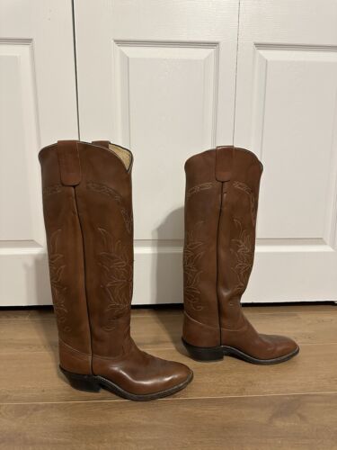 OLATHE 18" BROWN MULE - Polo boots, Stovepipe Cowboy Boots