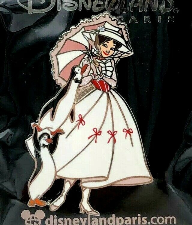 DLP Paris Disney Pin Mary Poppins Penguin White Dress Julie