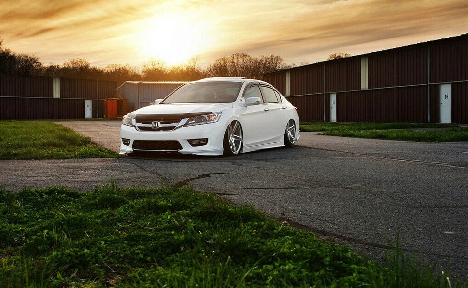 Se adapta a 13-15 Honda Accord 4 puertas 4 piezas alerón delantero + trasero debajo de la carrocería pintado  Foto 3 de 4