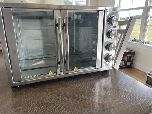 Elite Gourmet ETO4510M Double French Door Countertop Convection Toaster Oven