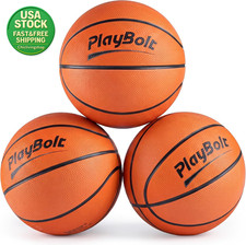 3 Pack 7 Inch Mini Basketballs Size 3 Rubber Youth Training Ball with Pump