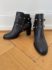 Stivaletti stivaletti VALENTINO GARAVANI Rockstud 39,5 neri NUOVI!! NP.1000