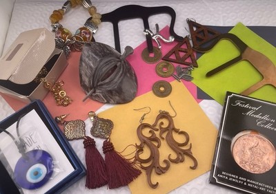 Grandmas Junk Drawer Lot Unusual Vintage 2 Now Retro Jewelry Coins Collectibles