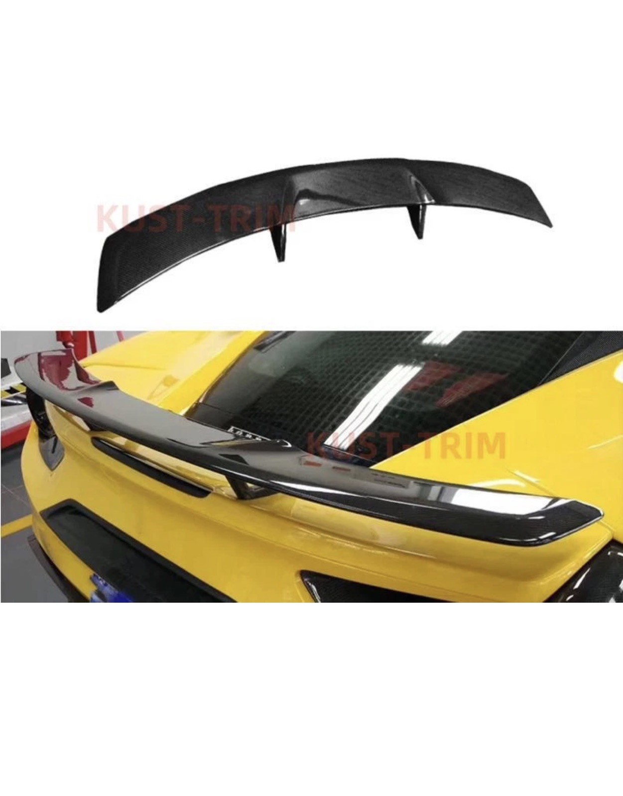 Carbon Fiber Car Rear Spoiler Wings Spoiler fixed wing For Ferrari 488 2015-2018