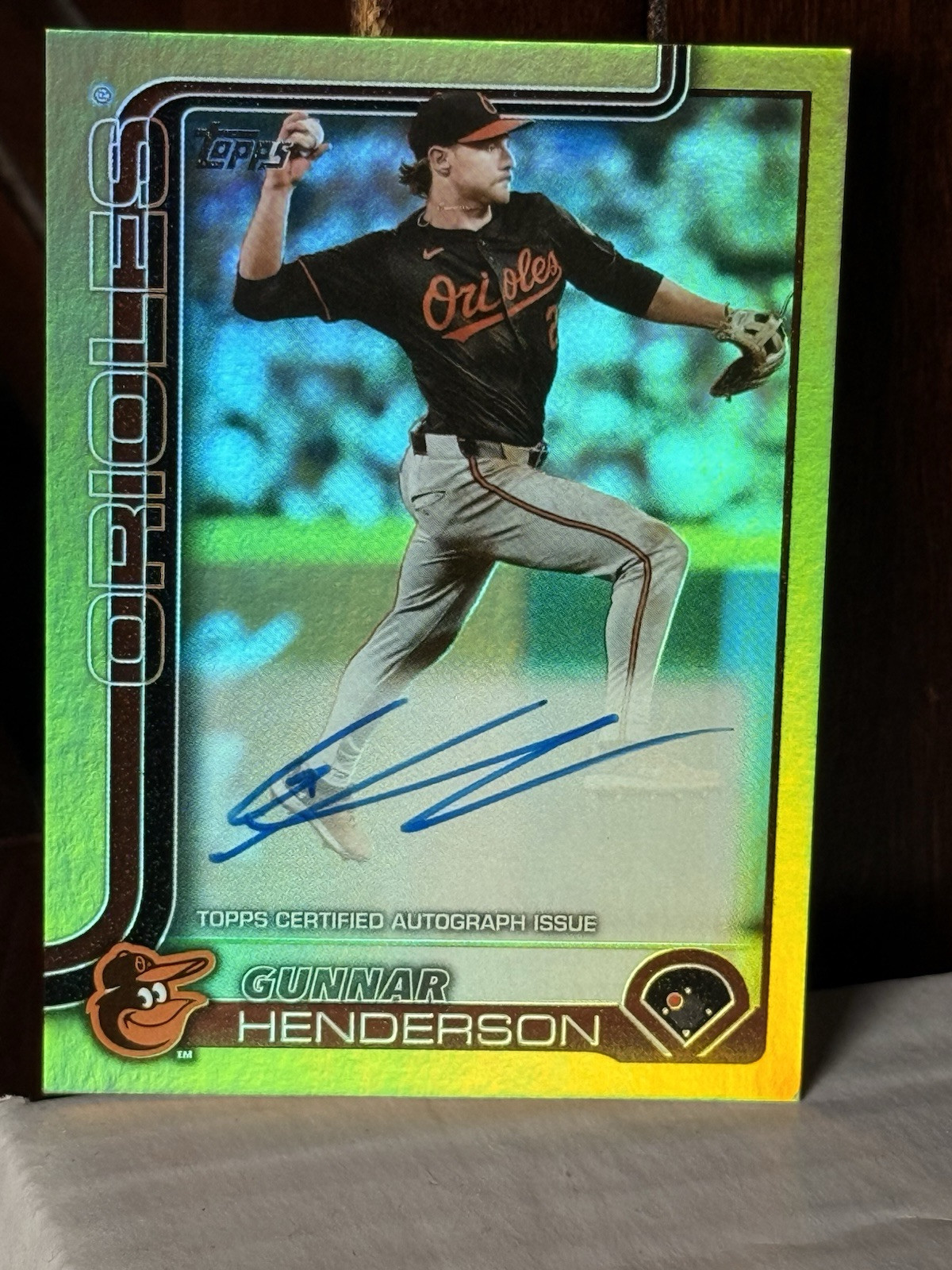 2025 Topps Series 1 GUNNAR HENDERSON Flagship Real One TRUE GOLD OnCard Auto /50