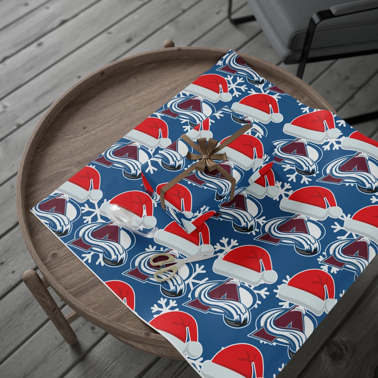 Colorado Avalanche Hockey Christmas Wrapping Paper Holiday Gift