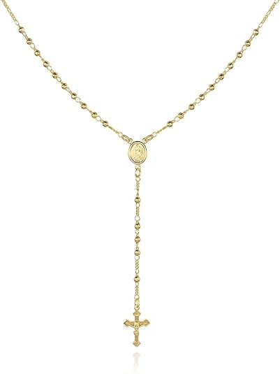 Cadena En Forma De Rosario Oro Chapado 18k Collar Para Mujer Hecho En Brasil