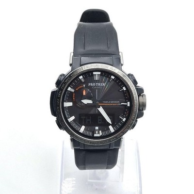 Casio PRO TREK PRW-60Y Digital Analog Uhr Triple Sensor Schwarz aus Japan
