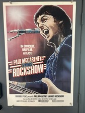 ORIGINAL VINTAGE 27x41 ONE SHEET US MOVIE POSTER PAUL MCCARTNEY & WINGS ROCKSHOW