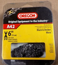 Oregon A42 Chainsaw Chain for 6 In. Bar Fits Black & Decker, Makita and Worx