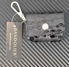 Bandolier Genuine Leather Clip On w/ Gold Tone Accents Airpods Pouch