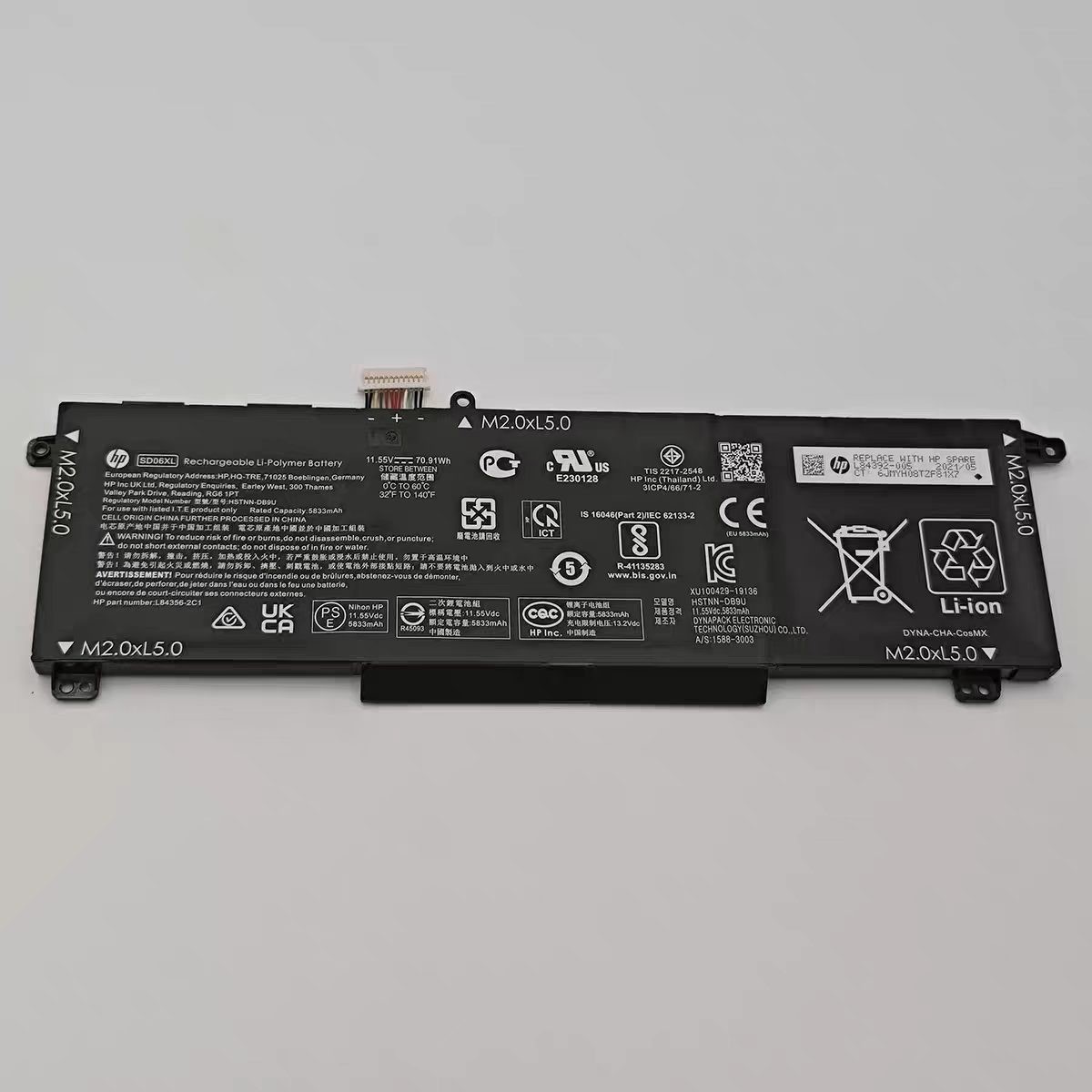 Genuine D06XL Battery for HP Omen 15-EK L84356-2C1 L84392-005 HSTNN-DB9U 70.91Wh