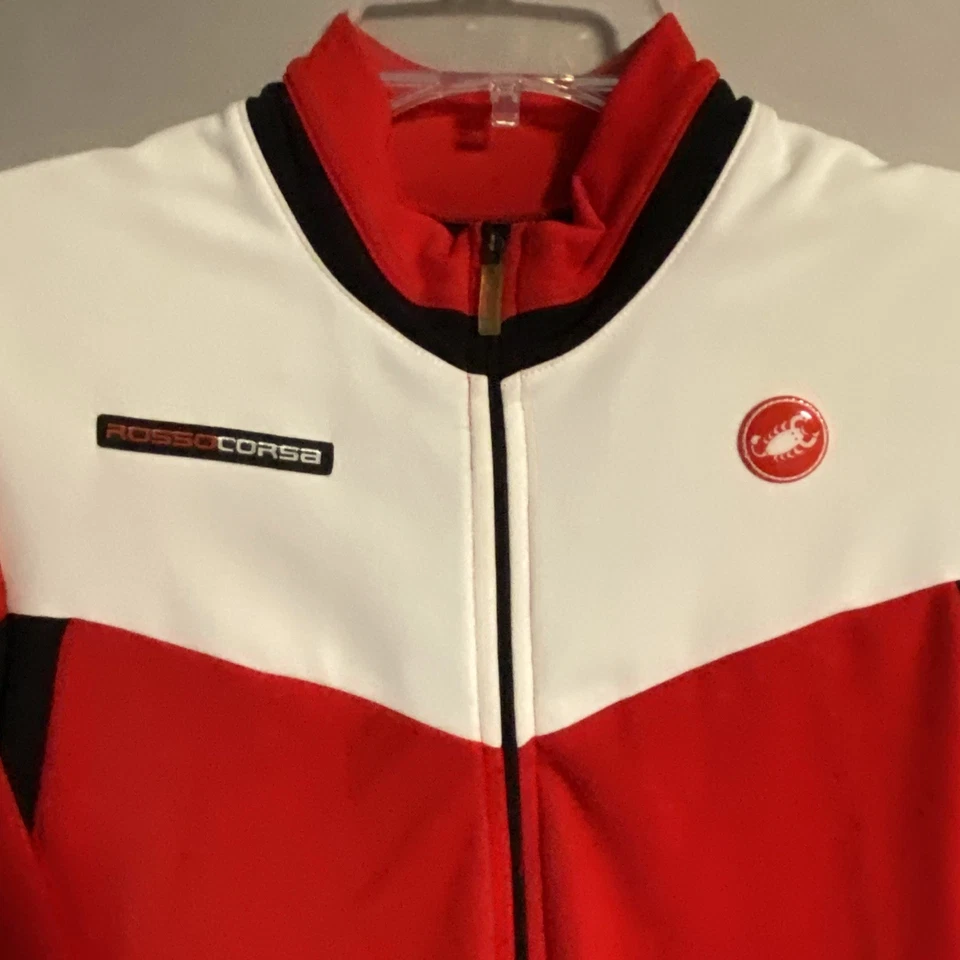 CHAQUETA DE CICLISMO PARA HOMBRE CASTELLI ROSSO CORSA MAL TIEMPO TALLA XL Usada Foto 2 de 4
