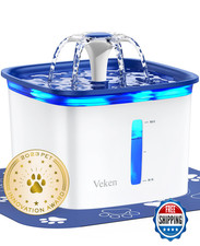 Veken 95oz/2.8L Automatic Pet Water Fountain Blue Replacement Filters