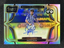 2025-26 Panini Select La Liga David Silva Silver Prizm Pitchside Signatures Auto
