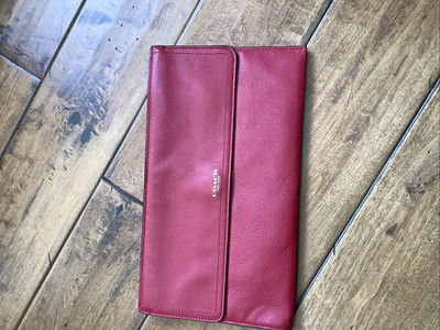 Red Coach 11 X 1/2 Envelope Clutch