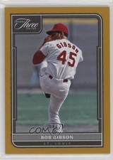 2022 Panini Three and Two Gold 4/25 Bob Gibson #2 HOF 0c2