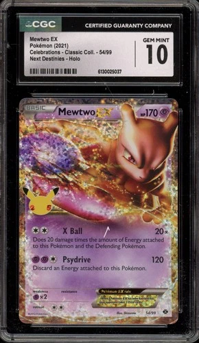 Pokemon Mewtwo EX Celebrations Classic Coll. Next Destinies #54 CGC 10 Gem Mint