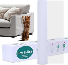 Anti Cat Scratch Furniture Protector - 196.8" x 15.7" Thick Clear Single Sided