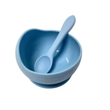 2PCS Baby Silicone Suction Bowl Set Feeding Bowl Toddler Weaning BPA Free