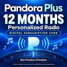 Pandora Plus 12-Month Subscription 12 Months &ndash; Ad-Free Radio