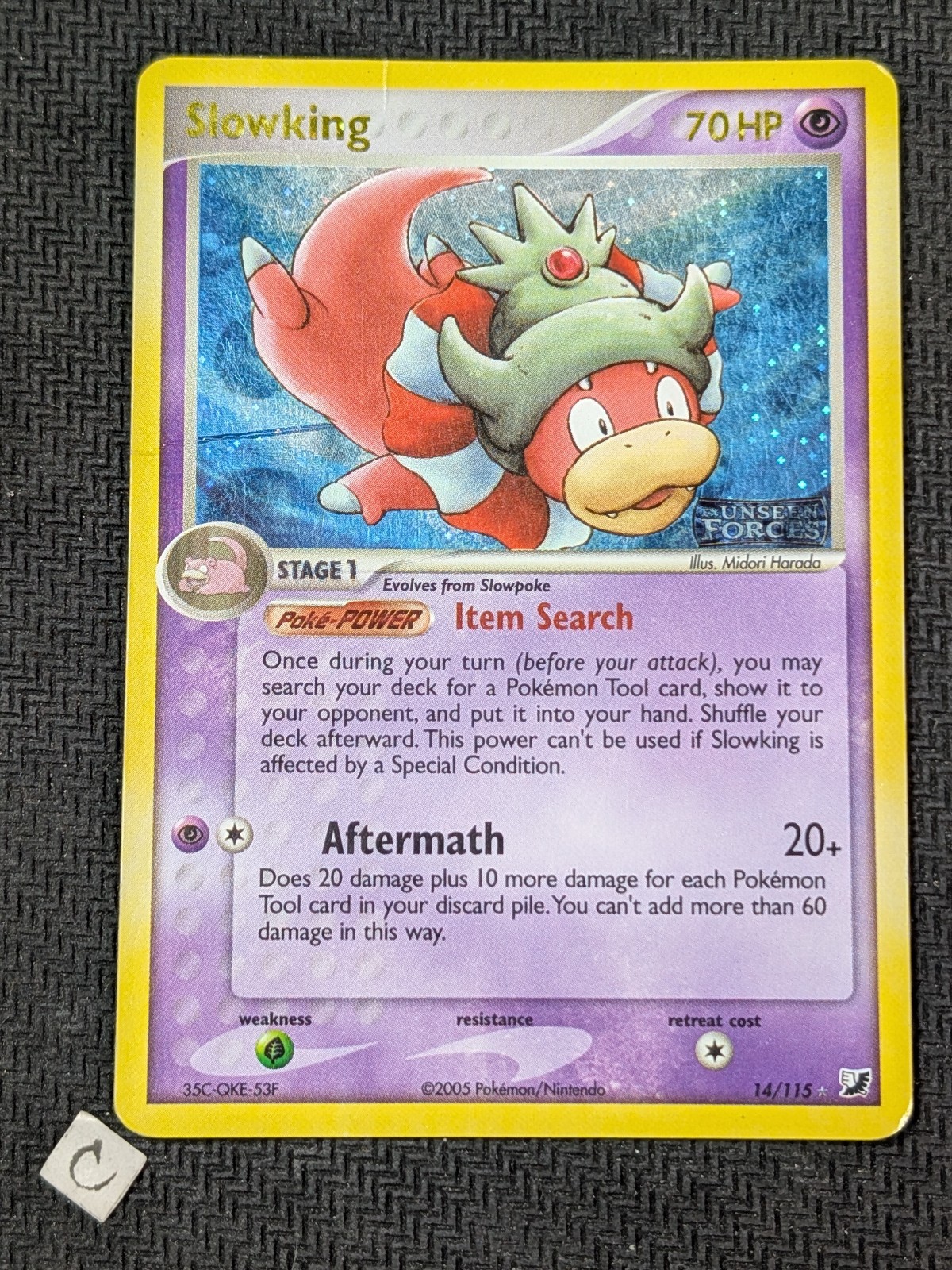 Slowking 14/115 - ex Unseen Forces Stamped Reverse Holo Pokemon TCG HP/DMG