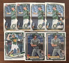 2023 Bowman Daniel Susac 1st Prospect Card Lot (7) - Chrome & Paper A’s Giants