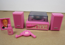 Barbie Accents de acción cuerda tocadiscos y accesorios de colección Mattel 1987 años 80