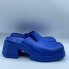 E8 MIISTA Blissa Mules Blue Shoes Womens EU37 US 6.5 Rubber Boho NWOB Pics