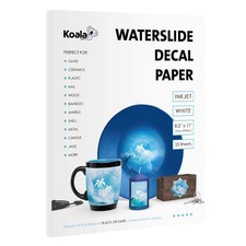 Koala 25 Sheets Waterslide Decal Paper for Inkjet Printer - WHITE White