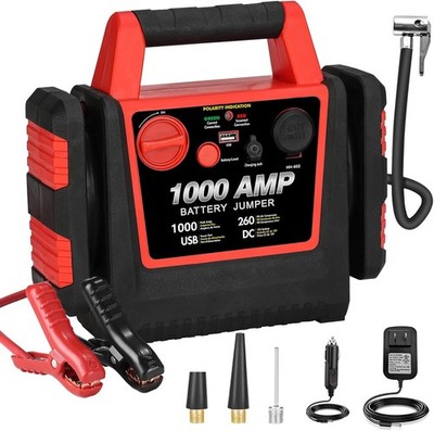 Car Battery Jump Starter-1000Amp 12V Lead-Acid Battery Jump Box with 260PSI Air