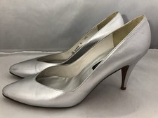 Stuart Weitzman Vintage Pumps Silver Metallic Size 10.5B Made in Spain