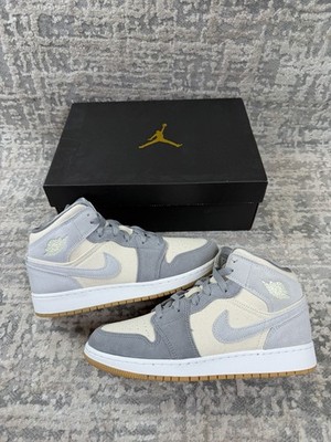 Größe 6 (EU40) - Nike Air Jordan 1 Mid GS Coconut Milk Particle Grey DN4346-100