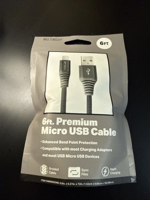 Bytech 6ft Premium Micro USB Cable