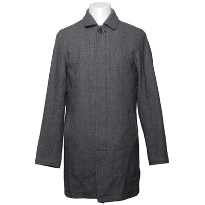 Topman, Mantel, Herren, Größe: S, Grau, Polyester/Viskose/Wolle, Fischgräte #XXP