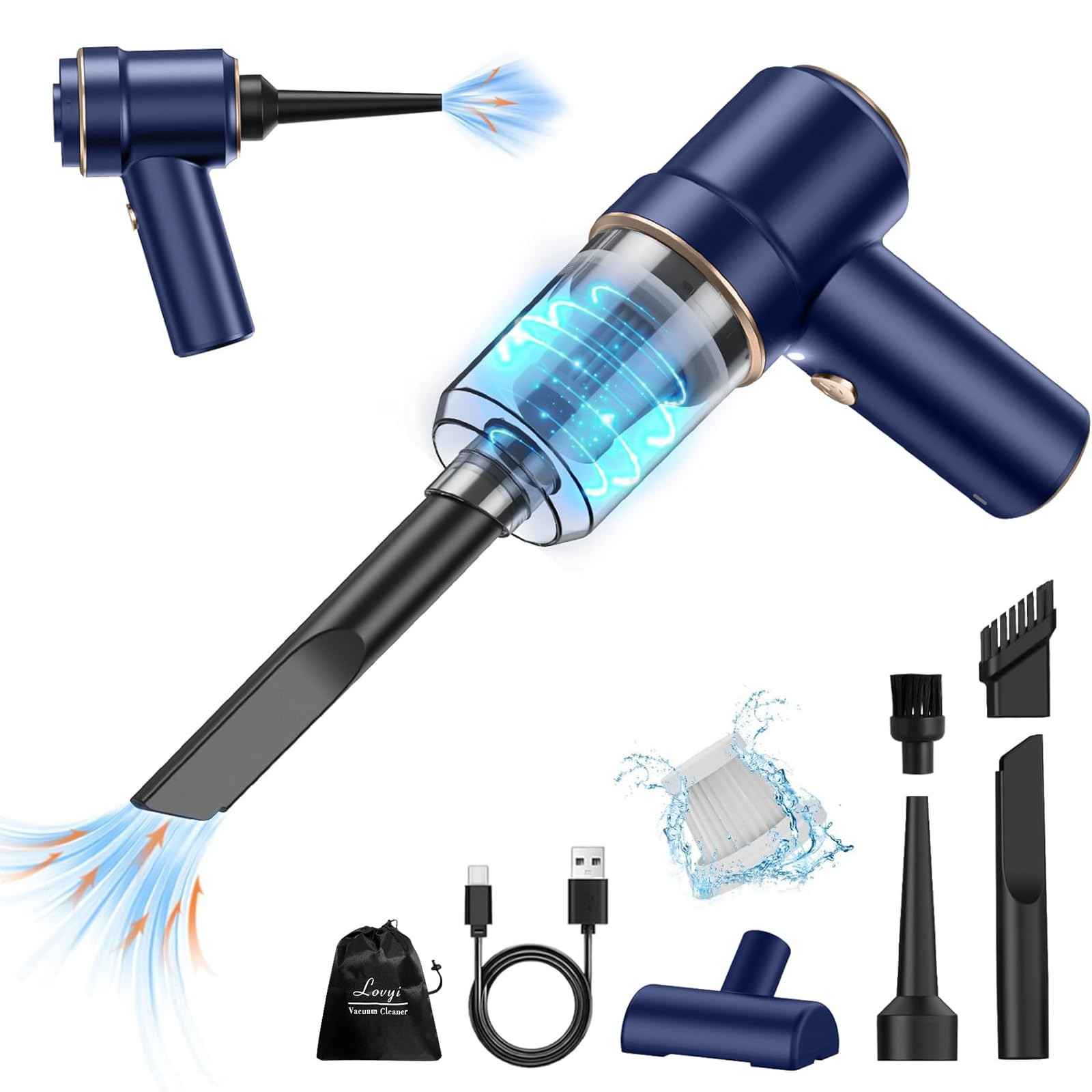 Mini Vacuum Cleaner Cordless, Mini Handheld Vacuum, Small Car Vacuum with LED...