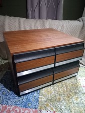 Vintage Faux Wood VHS Storage Drawer - 48 Video Tape Capacity in 4 Drawers