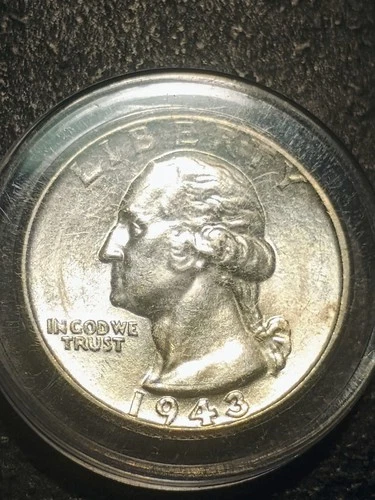 Brilliant Uncirculated Mint State 1943 P Silver Washington Quarter