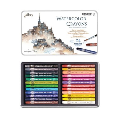 Mungyo Professional Gallery Watercolor Crayons Colors SET Beginner (12, 24, 36)