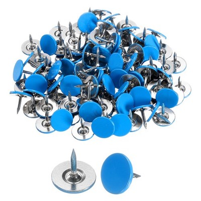 100Pcs Upholstery Tacks, 11mmx10mm Flat Head Thumb Tack, Blue